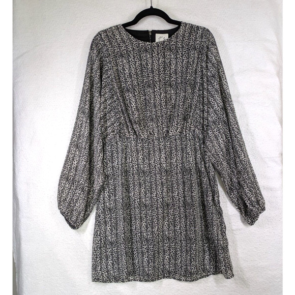 LILI SIDONIO Dress‎ Women Medium Striped Animal Print Lined Boho 3/4 Sleeve - Picture 4 of 15